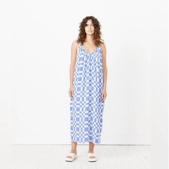 Mara Hoffman Dresses & Skirts - Mara Hoffman Blue & White checkered Sydney Dress Size s
